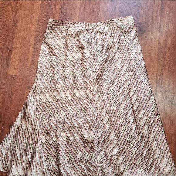 LAFAYETTE SILK PINK/BEIGE SILK SKIRT WITH SIDE ZIP SIZE 10 - Picture 5 of 7